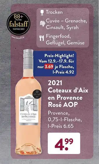 Aldi Süd 2021 coteaux d'aix en provence rosé aop Angebot