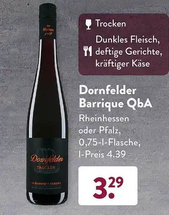 Aldi Süd Dornfelder barrique qba Angebot