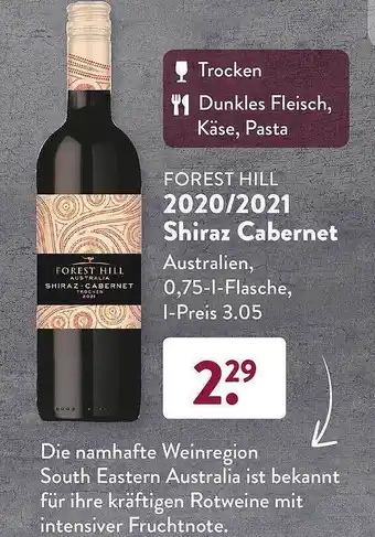 Aldi Süd Forest hill 2020-2021 shiraz cabernet Angebot