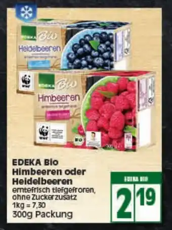 Edeka Edeka Bio Himbeeren oder Heidelbeeren 300g Angebot