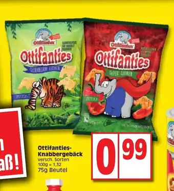 Edeka Ottifanties Knabbergebäck 75g Beutel Angebot