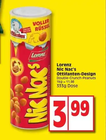 Edeka Lorenz Nic Nac's Ottifanten Design 333g Dose Angebot