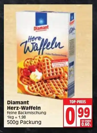 Edeka Diamant Herz Waffeln 500g Angebot