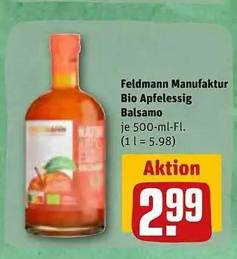 REWE Feldmann manufaktur bio apfelessig balsamo Angebot