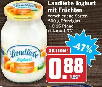 AEZ Landliebe Joghurt mit Früchten 500g Angebot