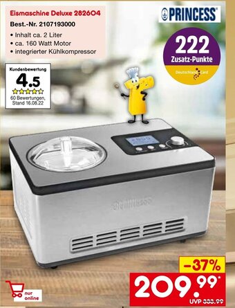 Netto Marken-Discount PRINCESS Eismaschine Deluxe 282604 Angebot
