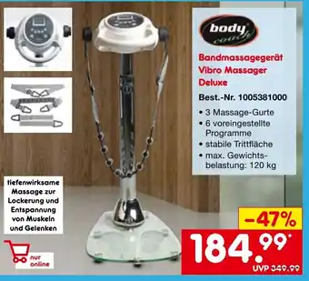 Netto Marken-Discount Body Coach Bandmassagegerat Vibro Massager Deluxe Angebot