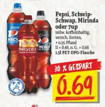 NP Discount Pepsi, Mirinda, 7Up o. SchwipSchwap 1.5L Angebot