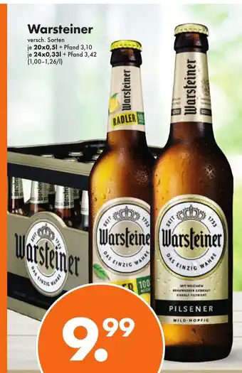 Trink und Spare Warsteiner 20*500ml/24*330ml Angebot