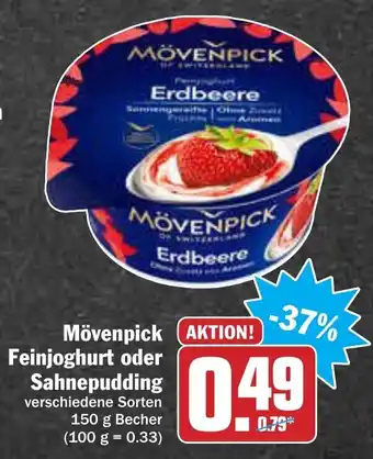 AEZ Mövenpick Feinjoghurt oder Sahnepudding 150g Becher Angebot