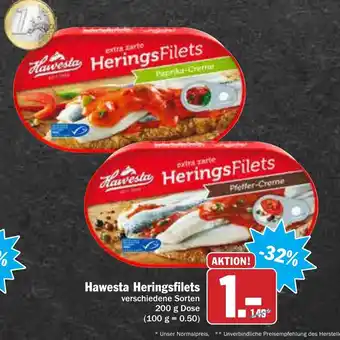 AEZ Hawesta Heringsfilets 200 g Dose Angebot