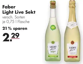 Handelshof Faber Light Live Sekt 0,75 L Flasche Angebot