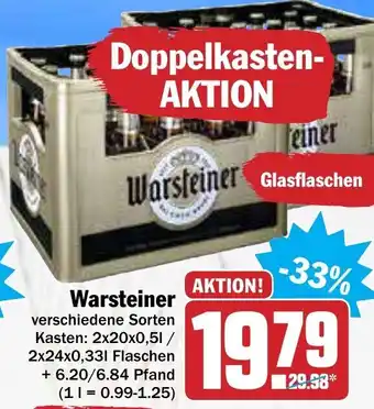 AEZ Warsteiner 24x0,33L/20x0,5L Angebot