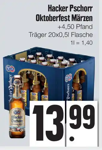 Edeka Xpress Hacker Pschorr Oktoberfest Märzen 20x0,5 L Flasche Angebot