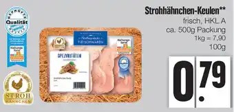 Edeka Xpress Strohhähnchen Keulen 500 g Packung Angebot