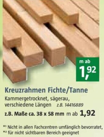 Bauhaus Kreuzrahmen Fichte/Tanne Angebot