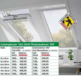 Bauhaus Schwingfenster GGU 0070/Eindeckrahmen EDZ Angebot