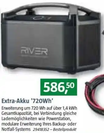 Bauhaus Extra Akku 720Wh Angebot