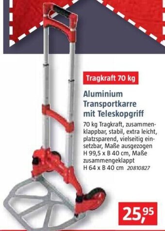 Bauhaus Aluminium Transportkarre mit Teleskopgriff Angebot