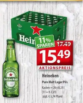 Getränkeland Heineken Pure Malt Lager Pils Angebot