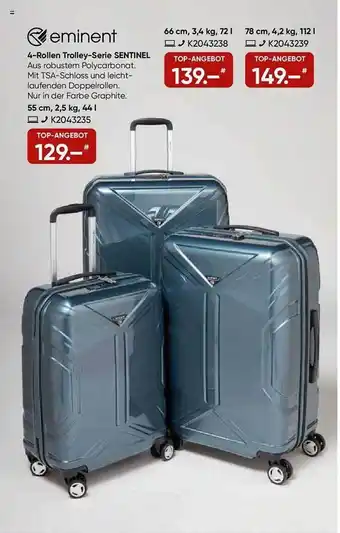 Galeria Eminent 4-rollen trolley-serie sentinel Angebot