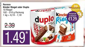 Marktkauf Ferrero kinder riegel oder duplo Angebot