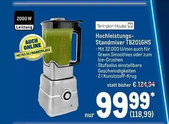 METRO Tarrington house hochleistungs standmixer tb2016hs Angebot