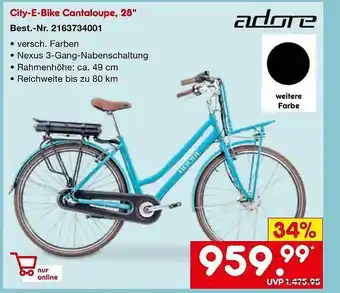 Netto Marken-Discount City-e-bike cantaloupe, 28 Angebot