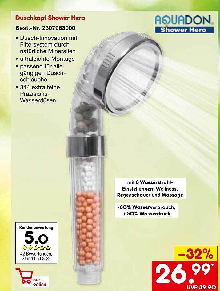 Faszinierend Aquadon Shower Hero Test Ebenbild