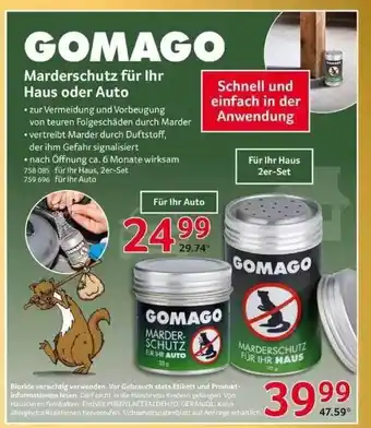 Selgros Gomago marderschutz für ihr haus oder auto Angebot