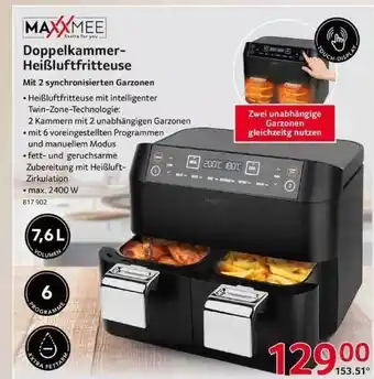 Selgros Doppelkammer-heißluftfritteuse maxxmee Angebot