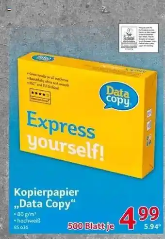 Selgros Kopierpapier „date copy“ express Angebot