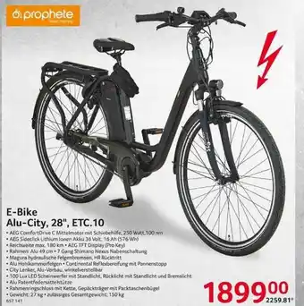 Selgros Prophete e-bike alu-city, 28', etc.10 Angebot