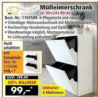 Norma24 Happy home mülleimerschrank Angebot