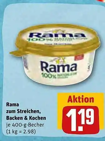 REWE Kaufpark Rama zum streichen, backen & kochen Angebot