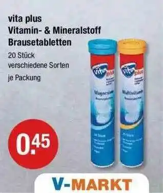 V Markt Vita plus vitamin- & mineralstoff brausetabletten Angebot