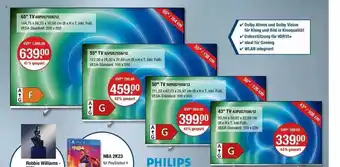 V Markt Philips tv 65pus7556.12, 55pus7556.12, 50pus7556.12 oder 43pus7556.12 Angebot