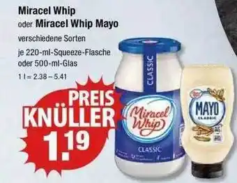 V Markt Miracel whip oder miracel whip mayo Angebot