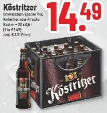 trinkgut Köstritzer Schwarzbier, Spezial Pils, Kellerbier oder Kirsche 20x0,5 L Angebot