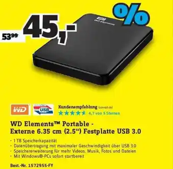 Conrad Wd elements portable - externe 6.35 cm (2.5 Angebot