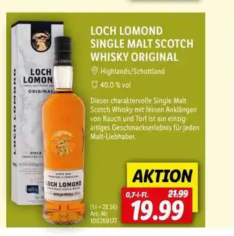 Lidl Loch lomond single malt scotch whisky original Angebot