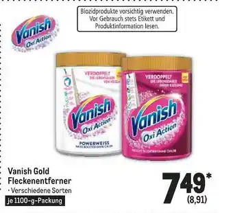 METRO Vanish gold fleckenentferner Angebot