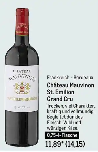 METRO Château mauvinon st emilion grand cru Angebot