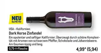 METRO Dark horse zinfandel Angebot