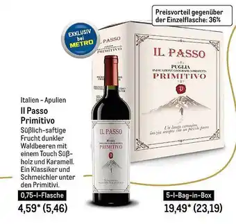 METRO Il passo primitivo Angebot