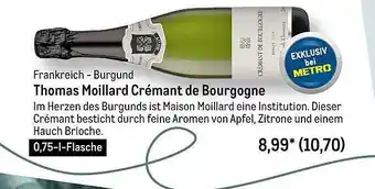 METRO Thomas moillard crémant de bourgogne Angebot