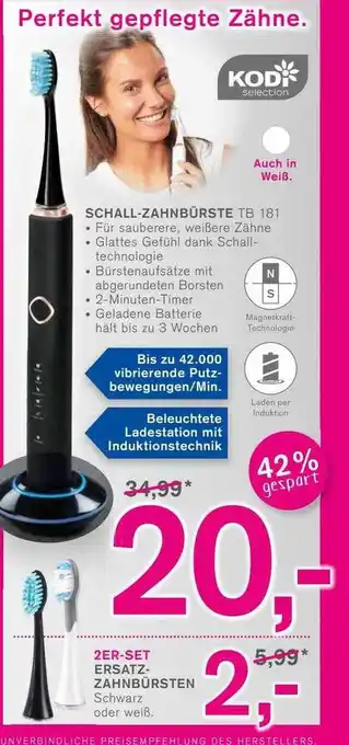 KODi Schall-zahnbürste tb181 Angebot