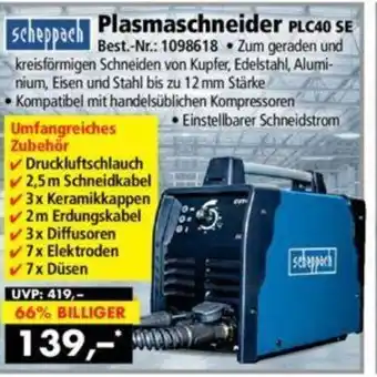 Norma24 Scheppach Plasmaschneider PLC40 SE Angebot