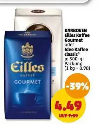 PENNY Darboven eilles kaffee gourmet oder idee kaffee classic Angebot