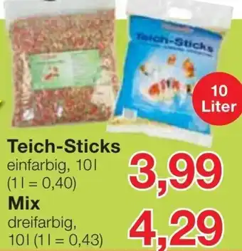 Jawoll Teich Sticks 10 L oder Mix 10 Liter Angebot